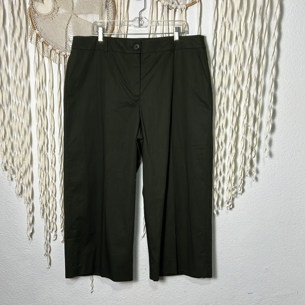 Hobbs London Green Cropped Trouser Size US14